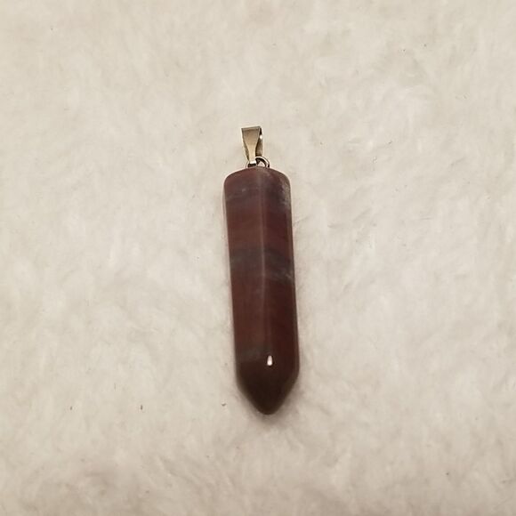 Jasper Stone Crystal Pendant - Picture 1 of 2
